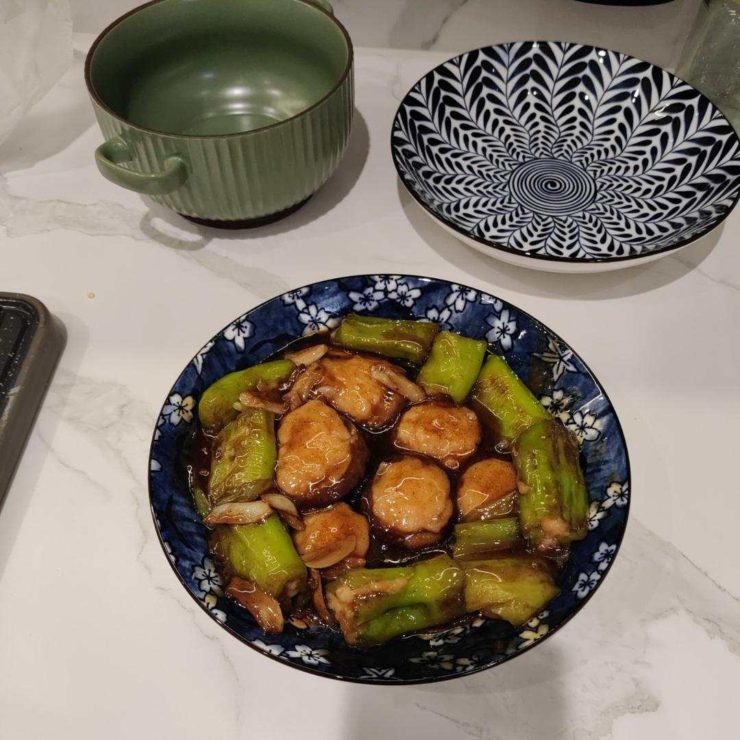 超下饭的青椒酿虾滑