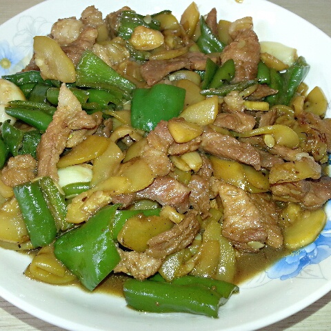 西葫芦炒肉片