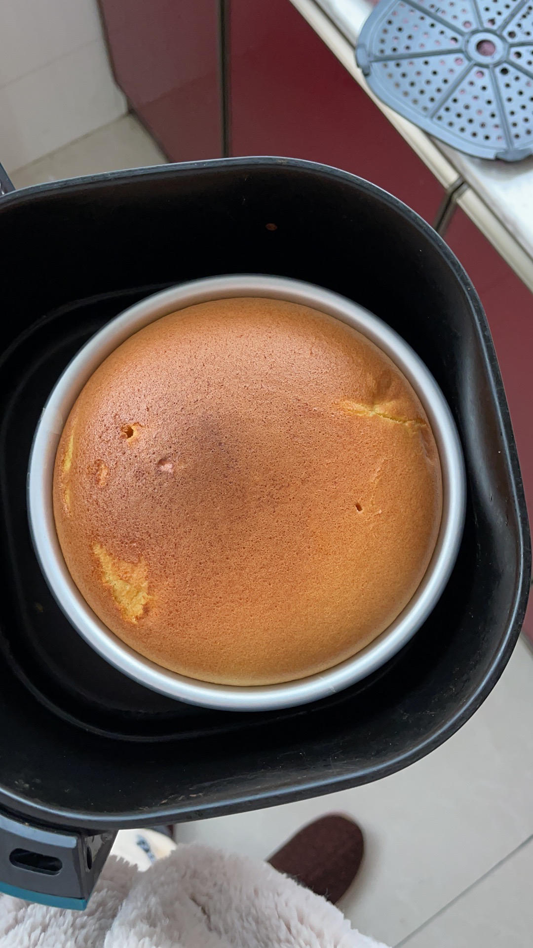 空气炸锅蛋糕 戚风（6寸超详细打蛋/脱模步骤）