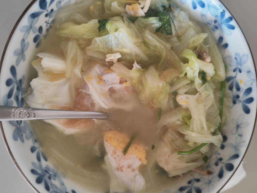 看着平平无奇却很鲜美的白菜鸡蛋汤