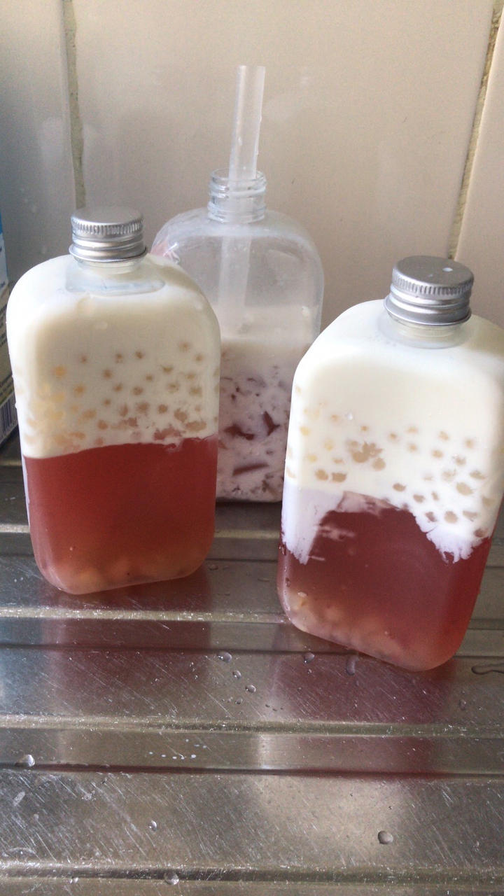 水果冻撞奶