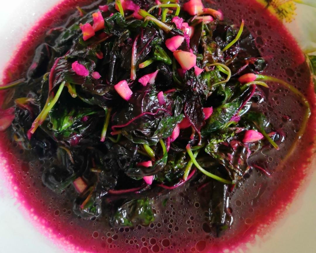 蒜蓉红苋菜的做法