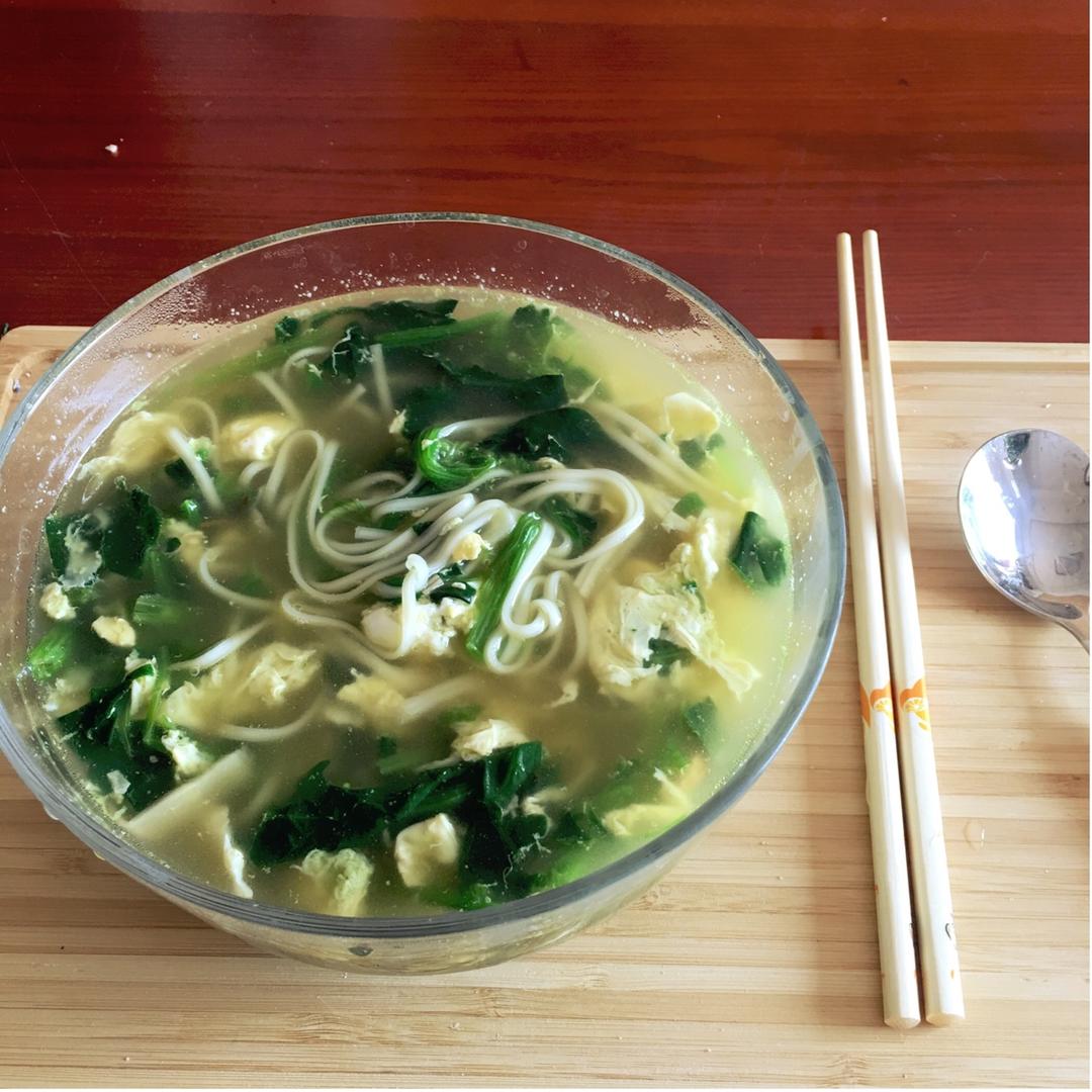 青菜鸡蛋面