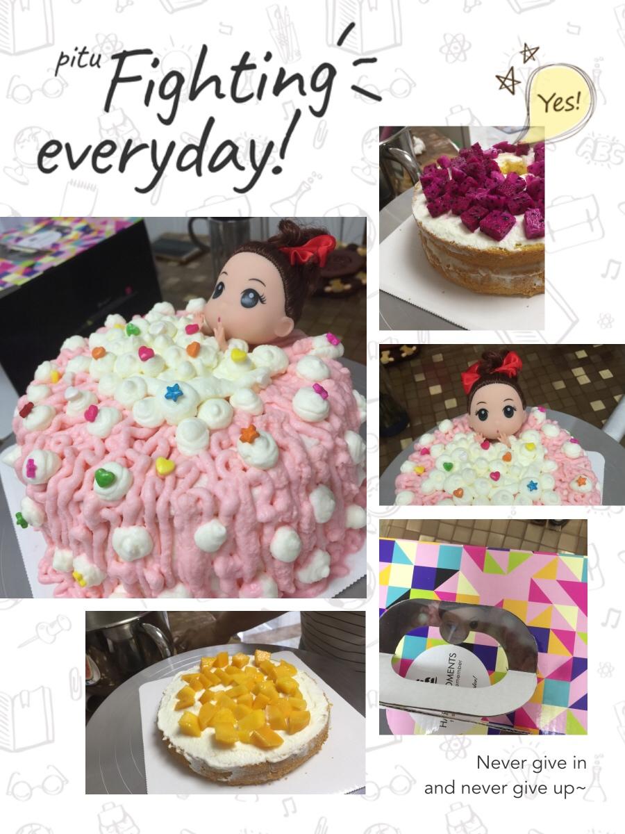 详细步骤制作泡泡浴娃娃蛋糕