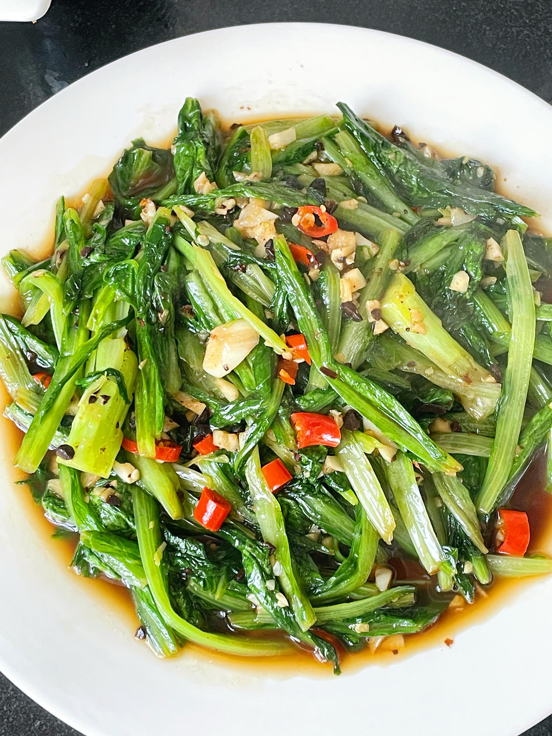 原创快手菜！豆豉油麦菜