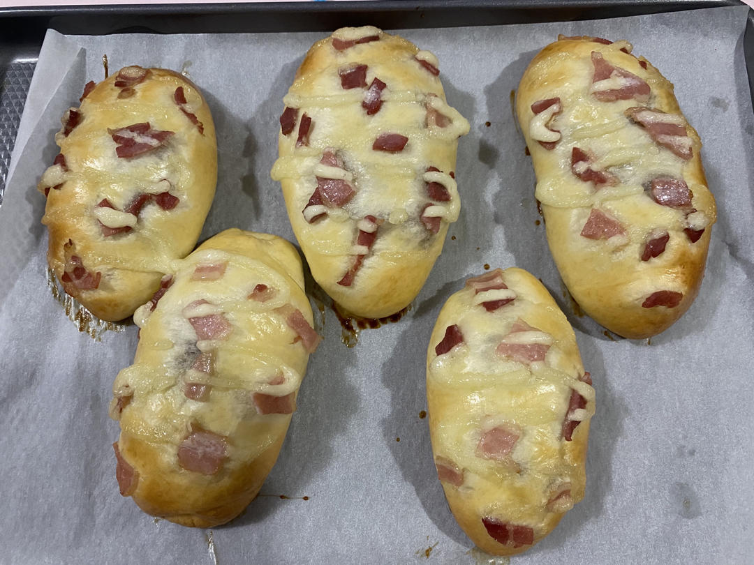 香葱火腿肉松面包