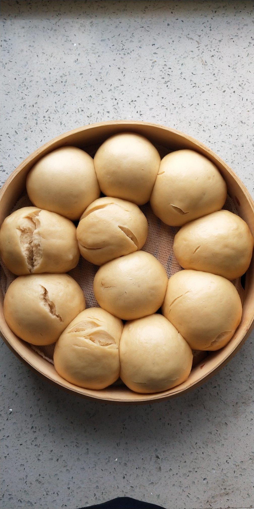 纯手工奶香馒头【无泡打粉，无添加】