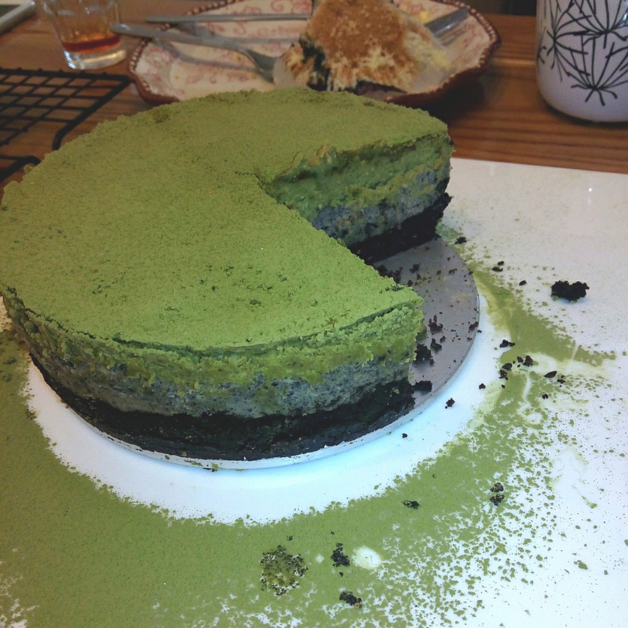 和风抹茶黑芝麻乳酪蛋糕