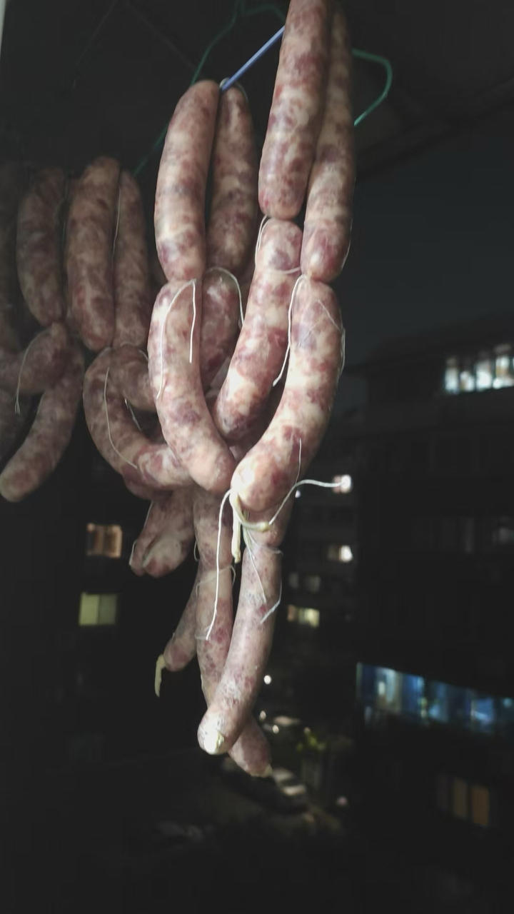 自制腊肠，灌香肠，苏式香肠