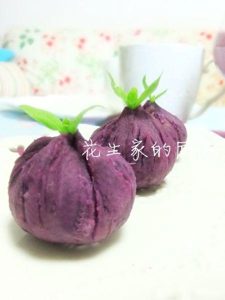 紫薯蜜豆茶巾绞的做法