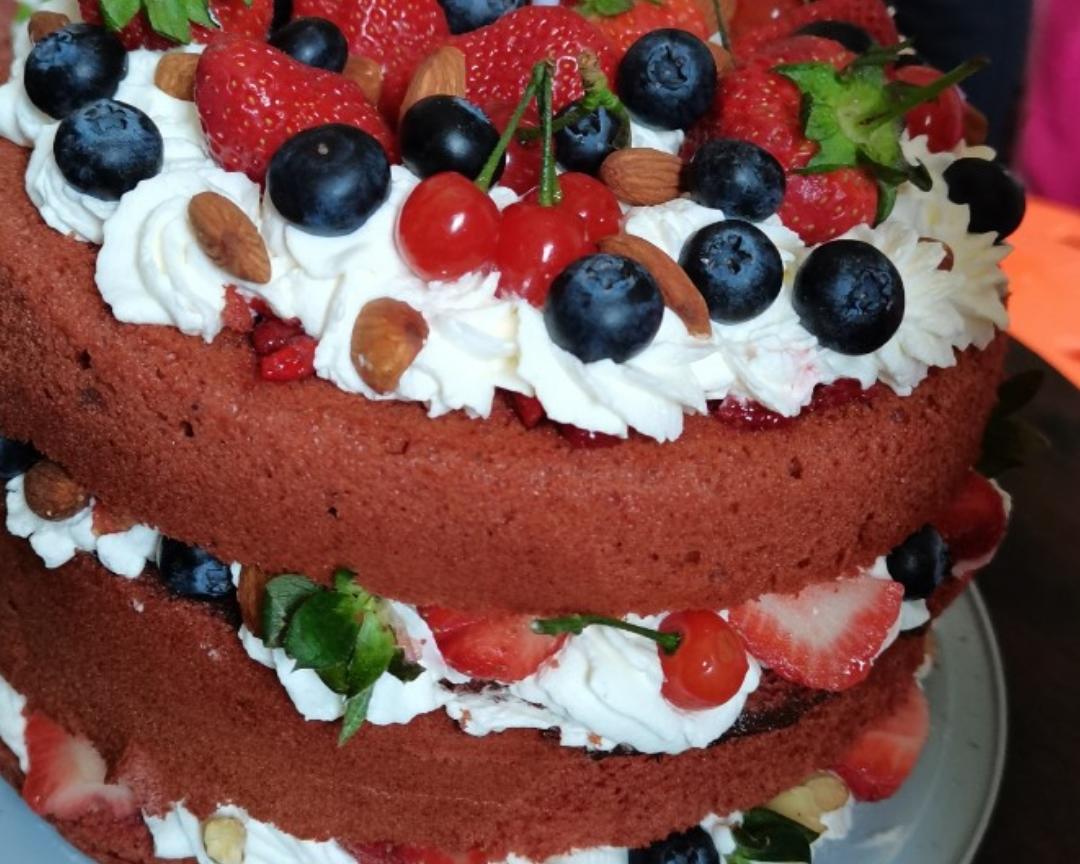 8寸红丝绒戚风蛋糕的做法