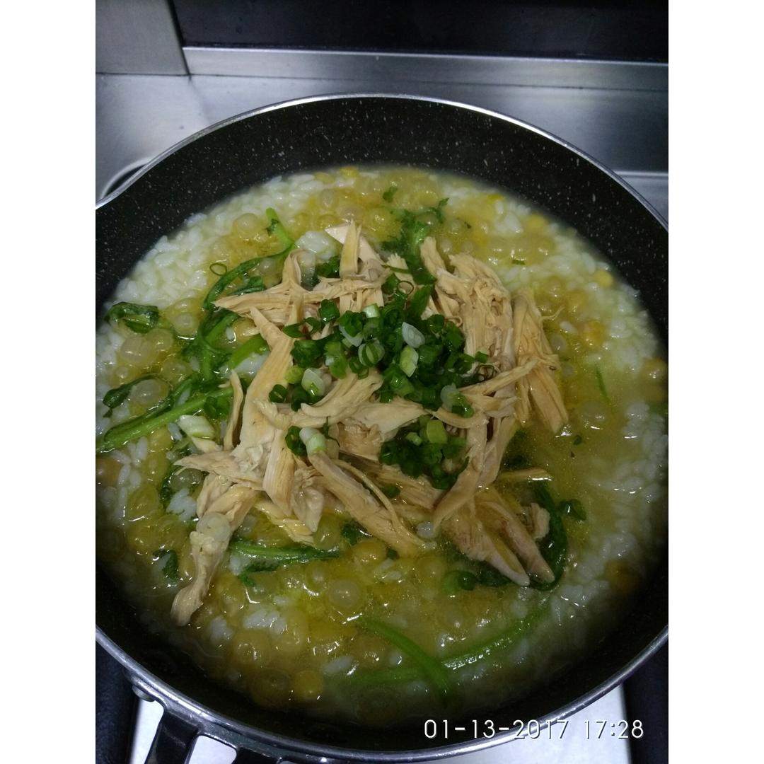 鸡丝豆汤饭