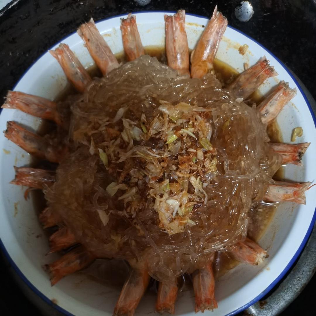 蒜蓉虾，蒜蓉粉丝蒸虾，蒜蓉粉丝开边虾，超详细步骤讲解，味道超好的！