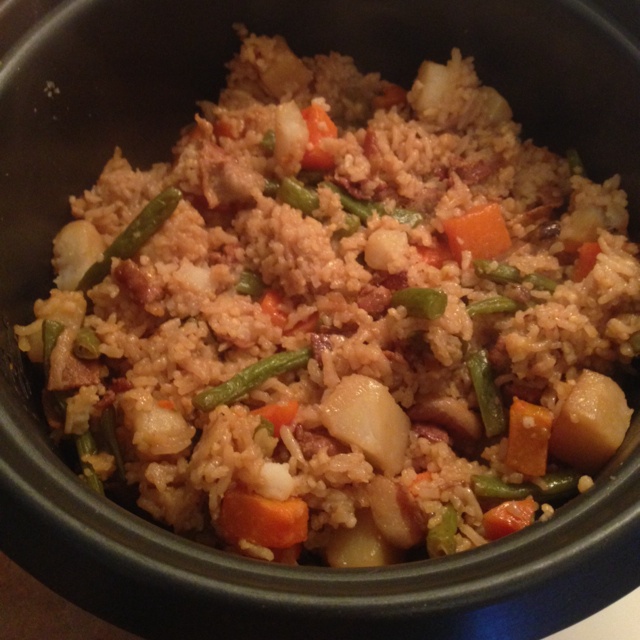 培根豆角焖饭