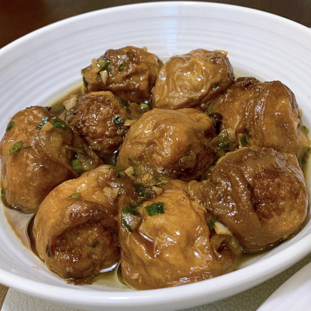 双眼皮的小眼睛xy做的【上海本帮菜】油面筋塞肉(汤汁超下饭)