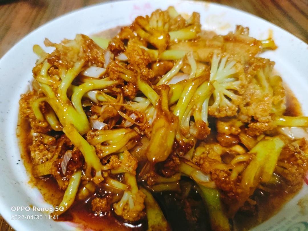 家常炒菜花