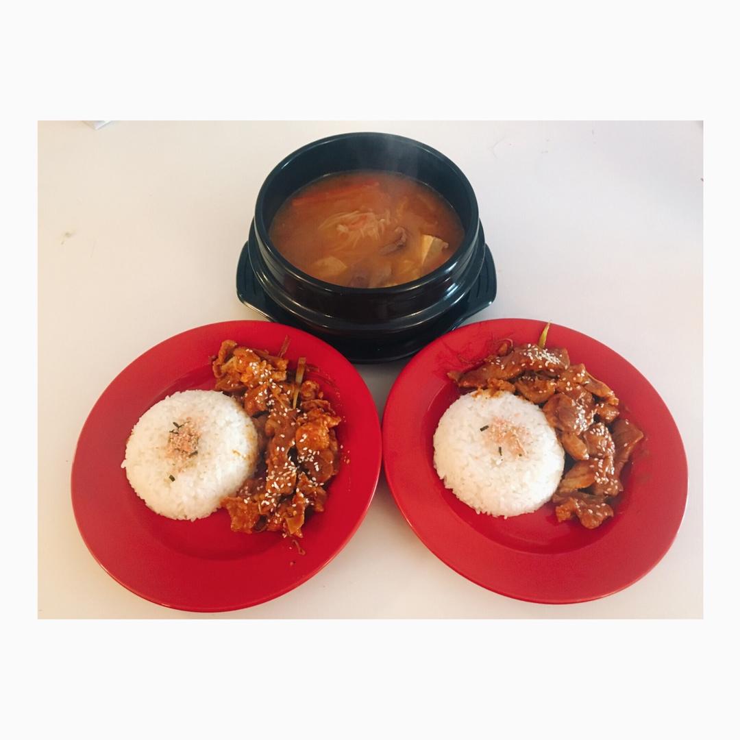 韩式辣炒猪肉（拌饭）