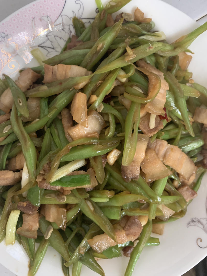四季豆炒五花肉