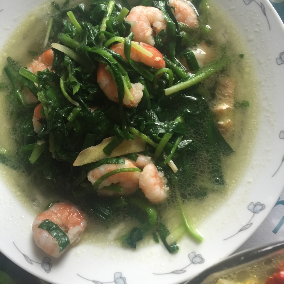 韭菜炒虾仁