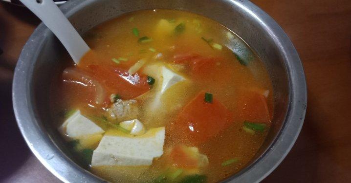 番茄肉末豆腐汤