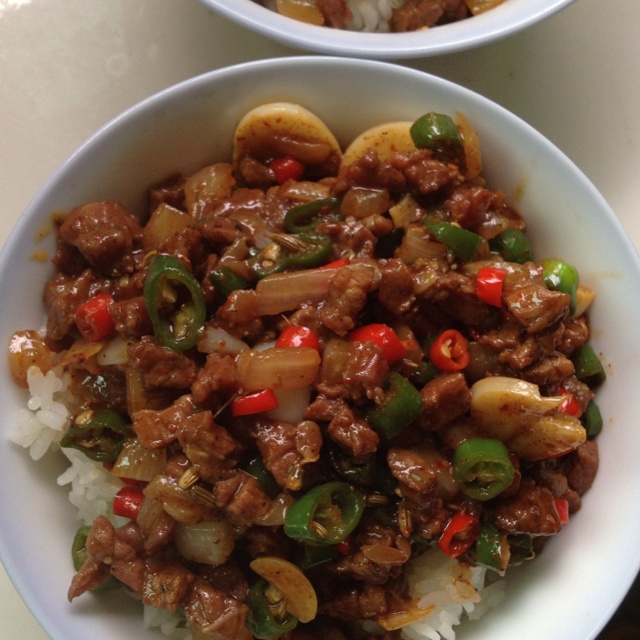 孜然牛肉粒