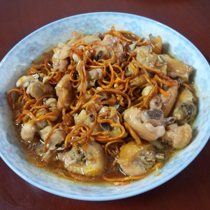 虫草花蒸鸡