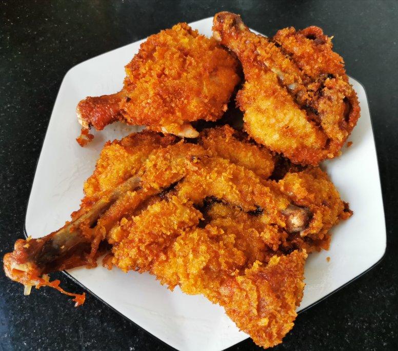 啦啦噜啦啦啦啦啦做的比kfc还好吃的香酥脆皮炸鸡腿60