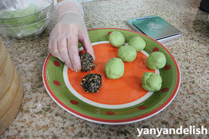 黑芝麻花生青团 Green Rice Cake的做法 步骤8