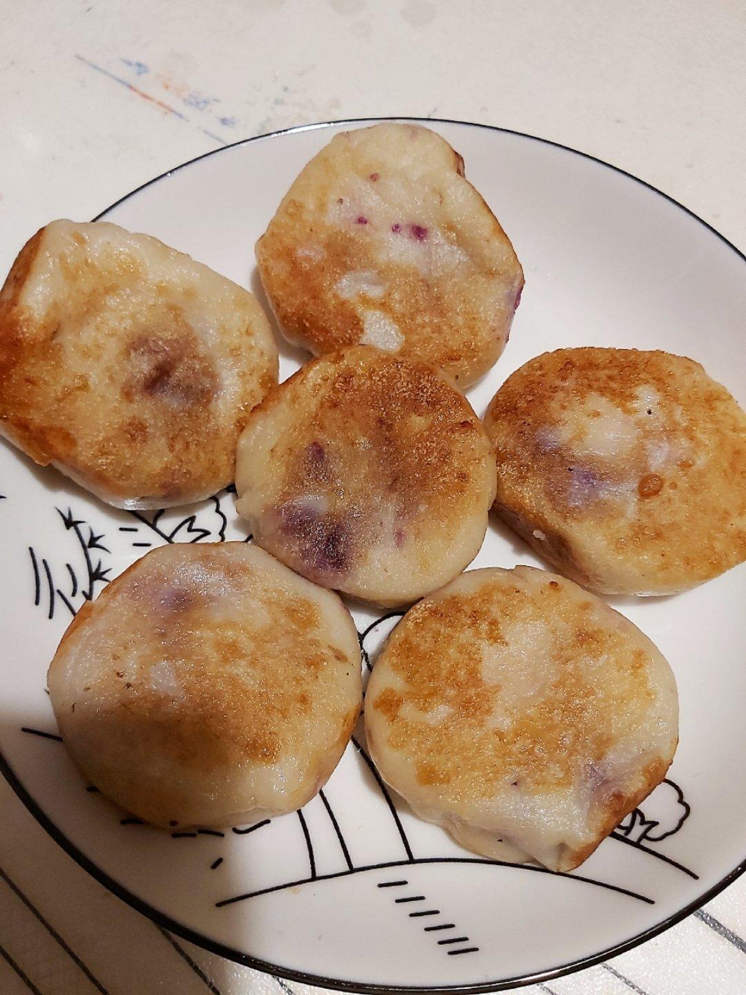 香糯山药紫薯饼