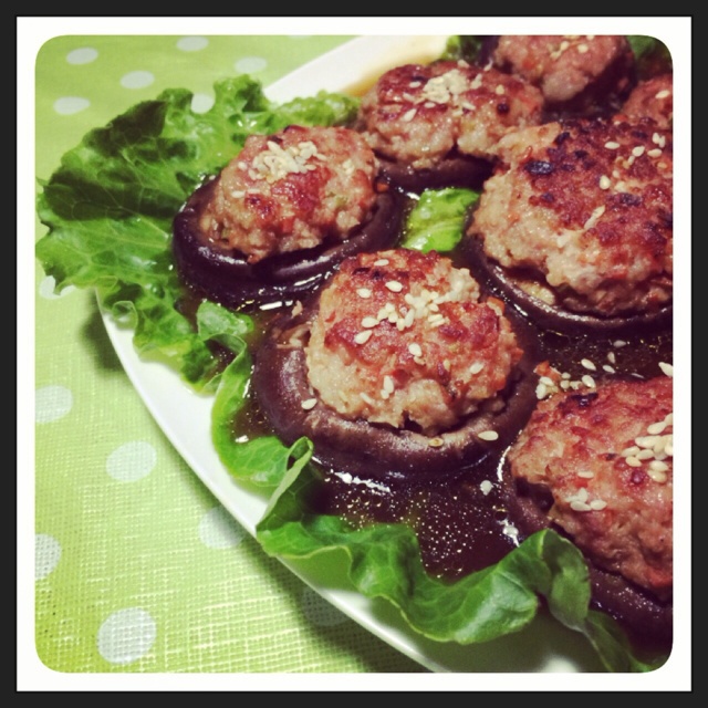 豆腐肉末酿香菇