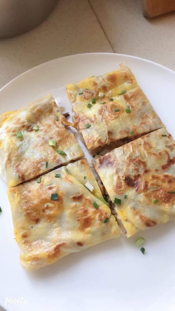 不用去武汉就能吃到的【武汉三鲜豆皮】