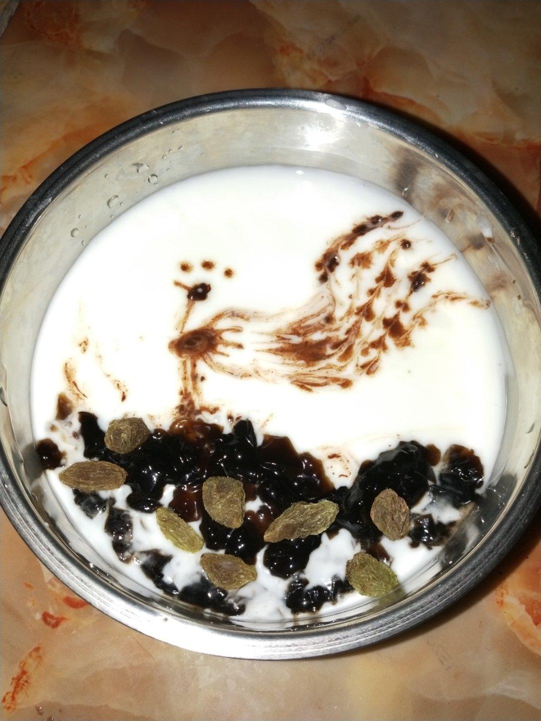 🎆拉花酸奶（孔雀）