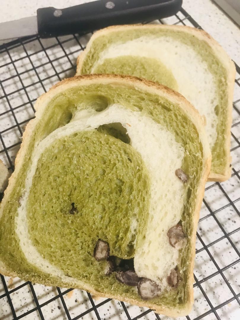 最正宗的日式抹茶红豆吐司