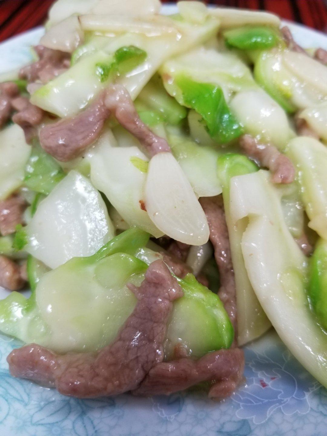 儿菜炒肉片