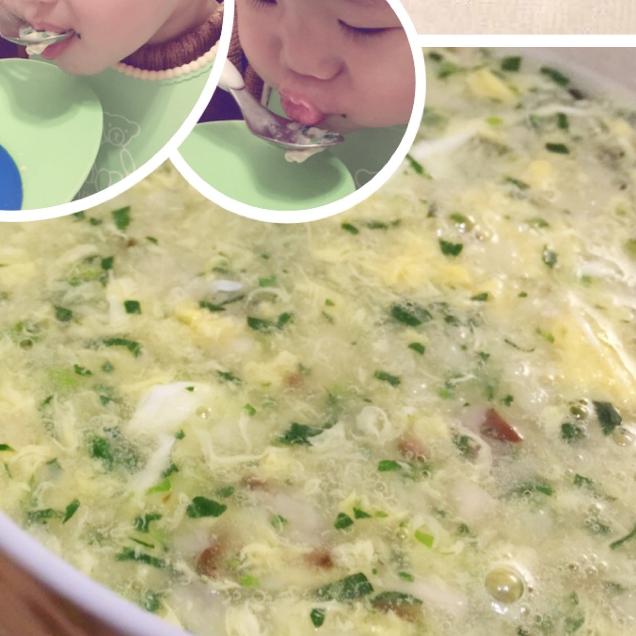 青菜鸡蛋面疙瘩汤