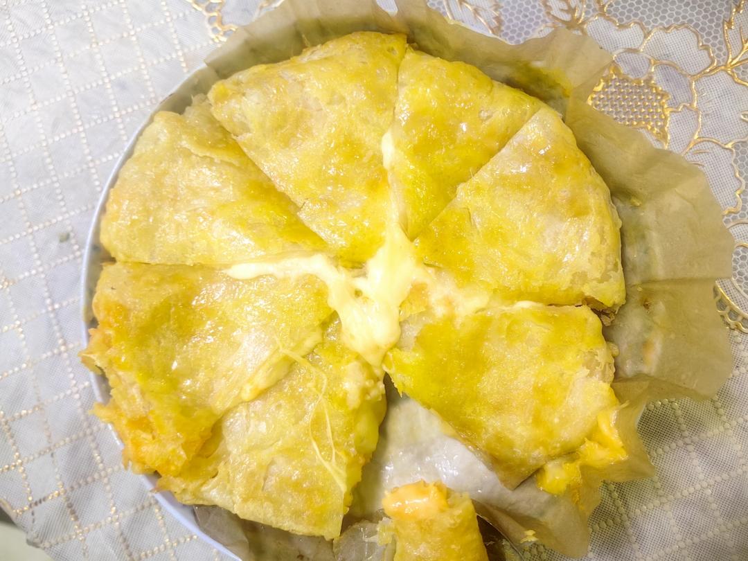 爆浆芝士红薯饼（手抓饼空气炸锅版）的做法