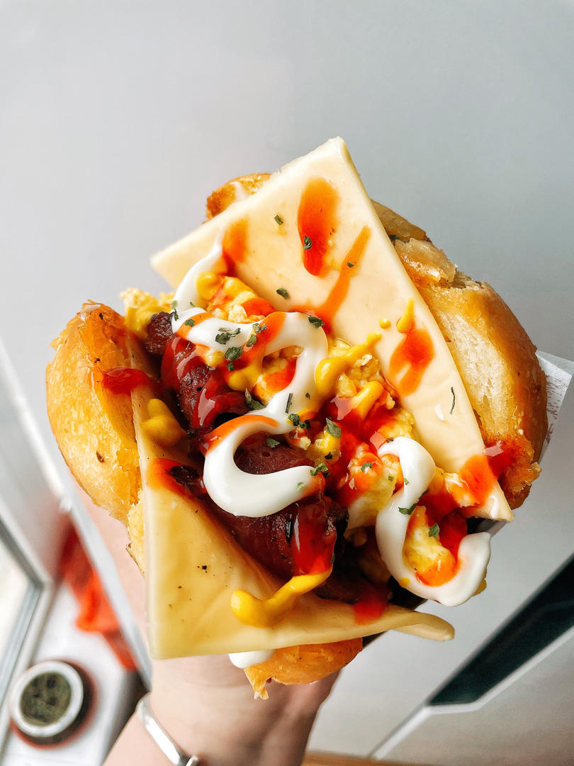 网红EGG DROP芝士厚蛋烧三明治 🥪『平底锅美食』