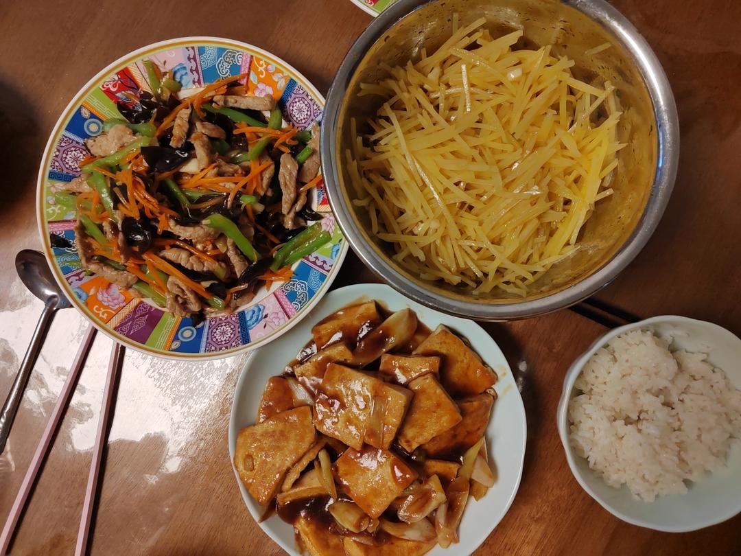 葱烧豆腐