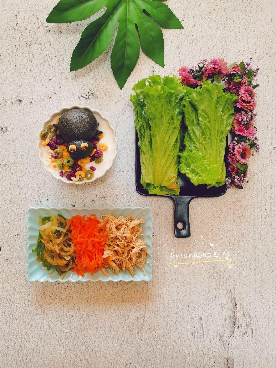 吃不胖的生菜鸡丝卷