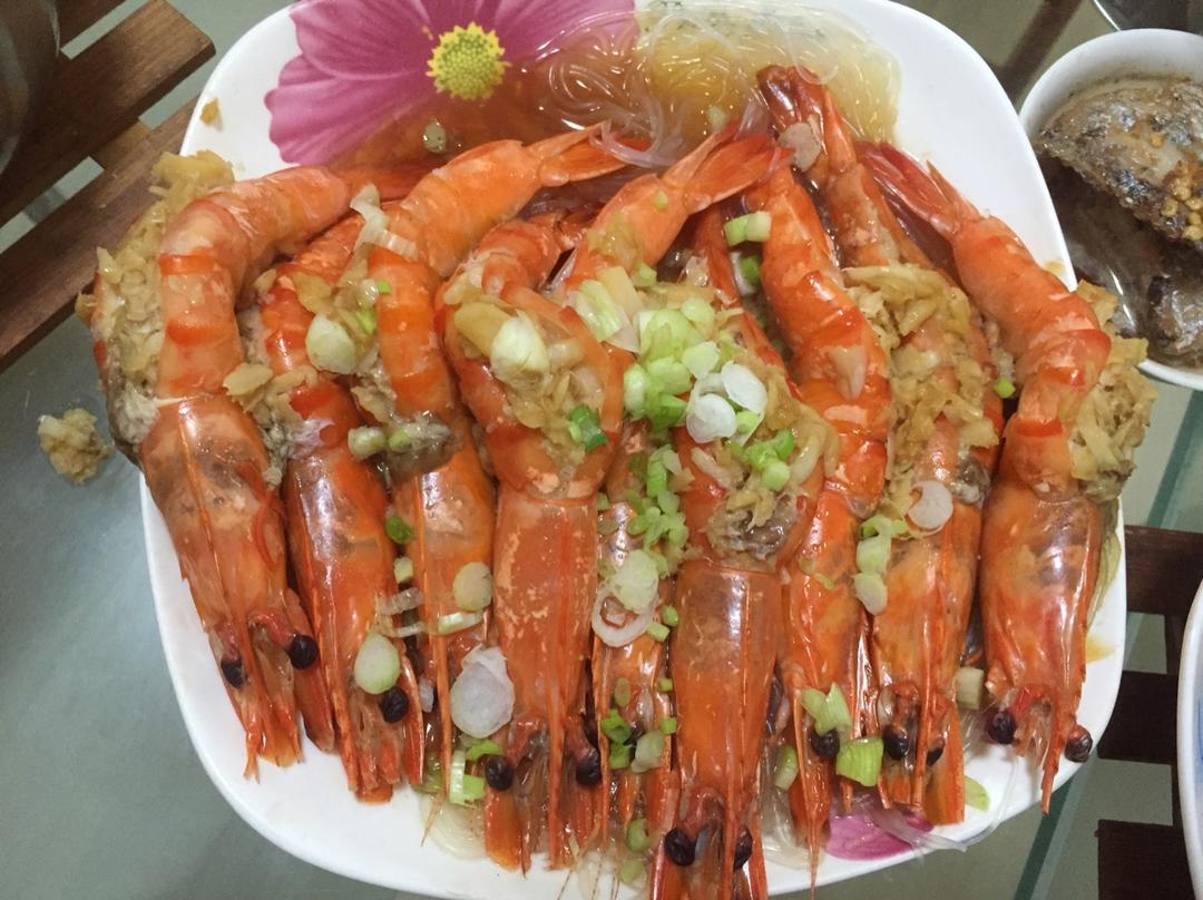 蒜蓉蒸虾