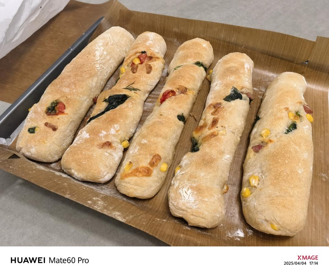 免揉面的全麦恰巴塔扭扭棒