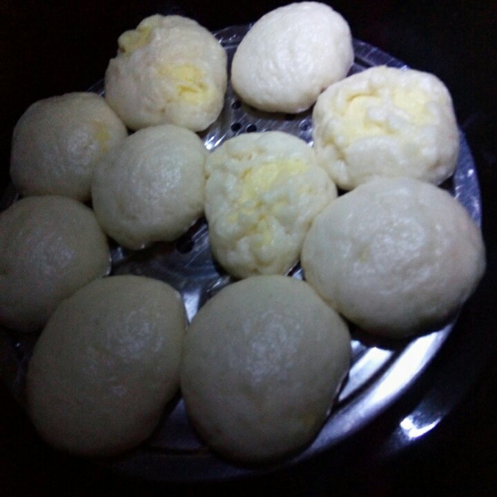 自制无油奶黄包