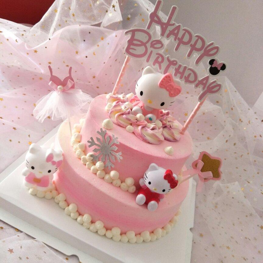 双层戚风水果蛋糕打桩