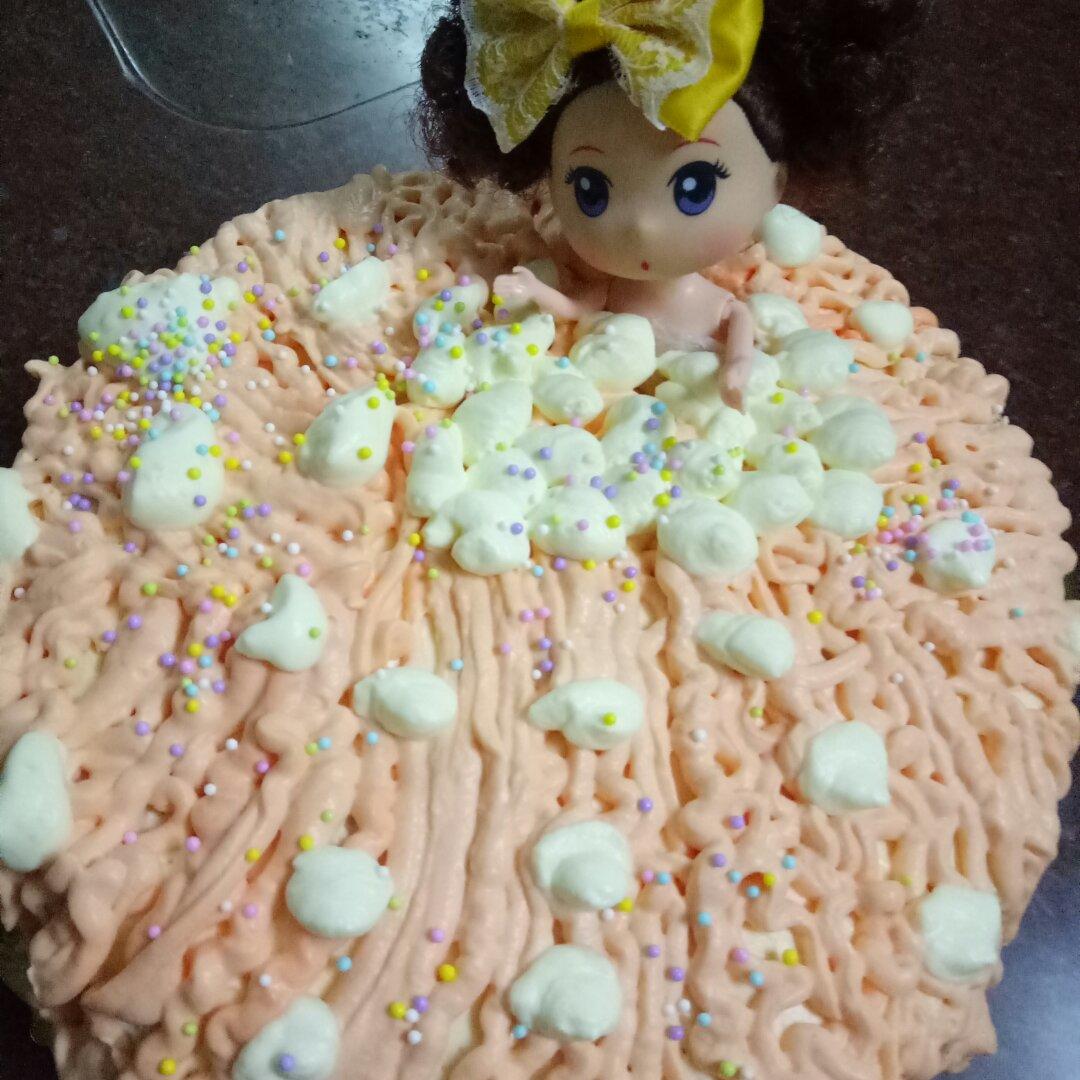 详细步骤制作泡泡浴娃娃蛋糕