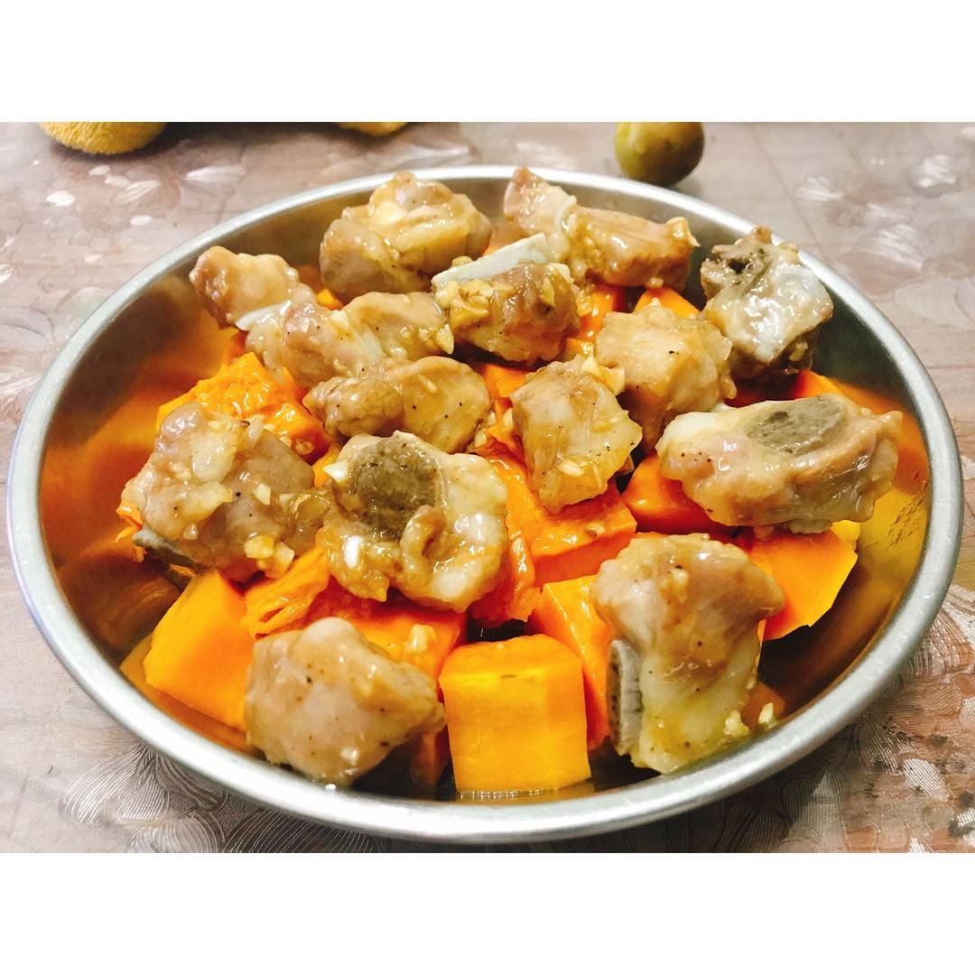 豉汁排骨蒸南瓜