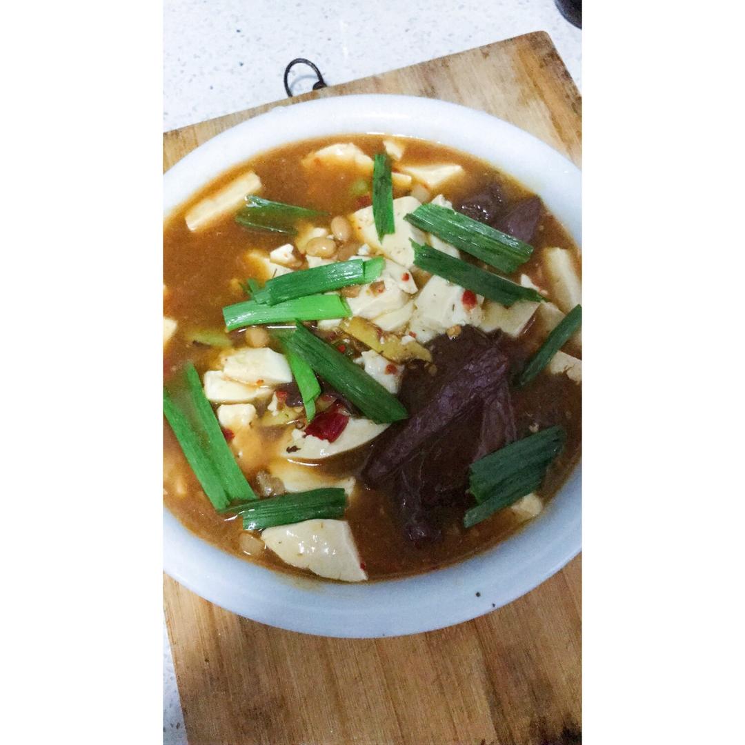 麻辣猪血烧豆腐