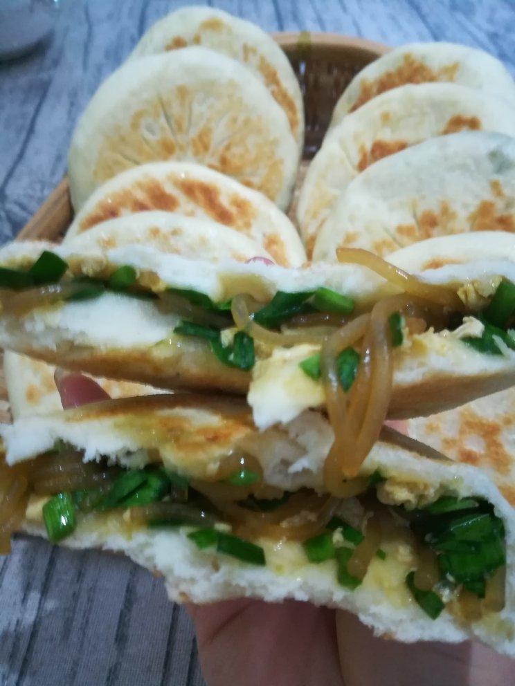 韭菜三鲜馅饼（发面）