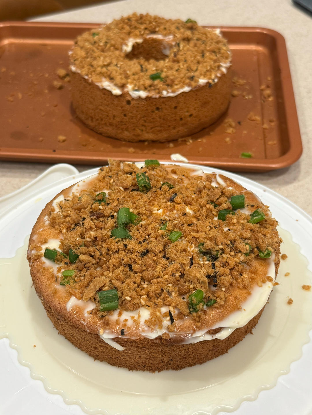 海苔肉松戚风蛋糕