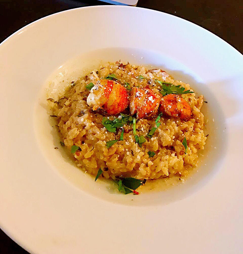 意大利蘑菇炖饭配龙虾尾的做法