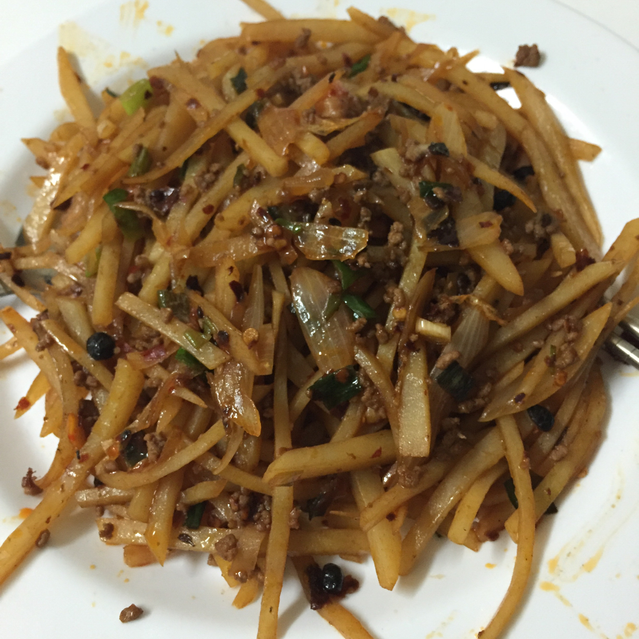 肉末青椒土豆丝
